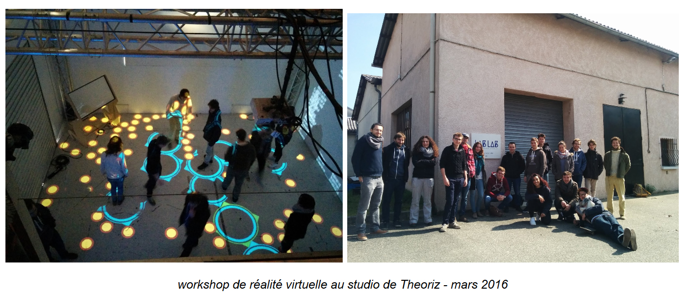 Workshop de réalité virtuelle au studio de Theoriz - mars 2016